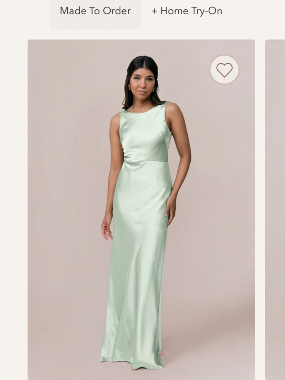 Revelry Serena Satin Dress PISTACHIO- Sz 2